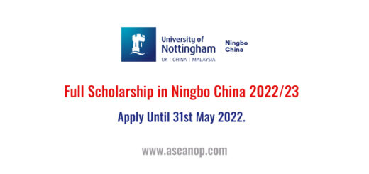 Full Scholarship at University of Nottingham Ningbo China 2022/2023