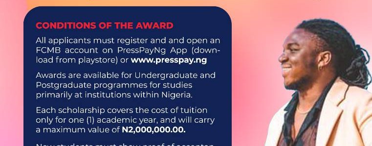 PressPayNg set to issue out Scholarship to Student in Tertiary Institution(Up to N2,000,000)