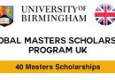 Birmingham Global Masters Scholarships 2024-25 (Study in the UK)