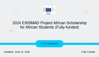 ESISMAD Project African Scholarships 2024 for African graduates