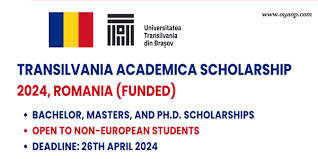 Transilvania Academica Scholarship International Student 2024
