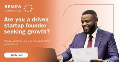 Call For Applications: Renew Capital Fund for Tech-Enabled Startups in Africa