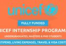 Call For Applications: UNICEF Internship Programs (Stipend, living expenses, a contribution for visa cost, and relevant funding for the work)