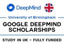 Google DeepMind Scholarship 2024 at University of Birmingham (Fully Funded)
