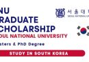 SNU Graduate Scholarship 2024 in South Korea (Fully Funded)