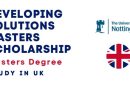 Developing Solutions Masters Scholarship 2025 in UK