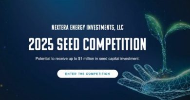 NextEra Energy Investments (NEI) Seed Competition 2025 (up to a $1 million seed capital investment)