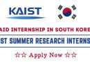 KAIST Summer Research Internship 2025 in South Korea (Fully Funded)